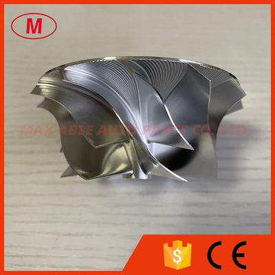 RHF55 57.00/73.04mm 6+6 blades high performance turbo aluminum 2618/milling/billet compressor wheel