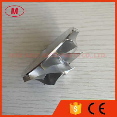TD03 39.98/52.00mm 7+7 blades Point Milling_Snake Curve,Twisted Blade design, Performance turbo Billet compressor wheel