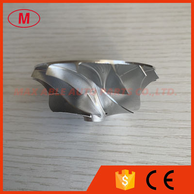 TD03 39.98/52.00mm 7+7 blades Point Milling_Snake Curve,Twisted Blade design, Performance turbo Billet compressor wheel