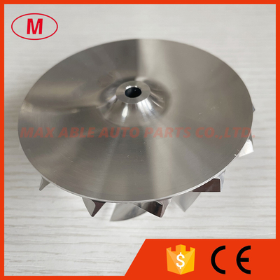 Custom reverse 64.00/80.00mm 7+7 blades LEP style high performance turbo milling/Aluminum 2618/billet compressor wheel