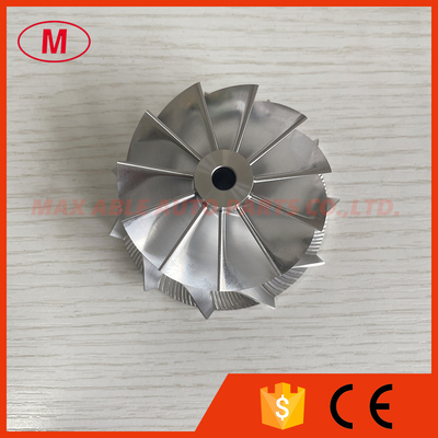 T04B 58.40/69.96mm 11+0 blades High performance turbo aluminum 2618/milling/billet compressor wheel for racing
