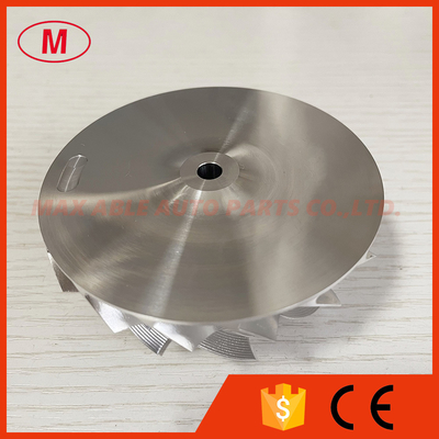 GT35 forward 68.00/85.00mm 8+8 blades Point Milling Snake Curve Turbocharger aluminum 2618/Billet compressor wheel