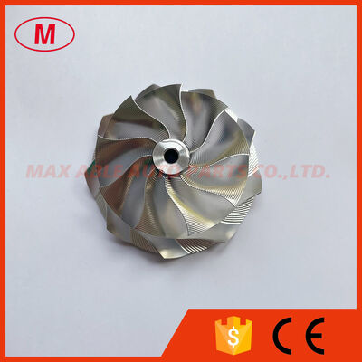 TD04 forward 54.28/67.40mm 9+0 Blades point milling snake curve turbo aluminum 2618/Milling/billet compressor wheel