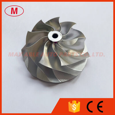 TD04 forward 54.28/67.40mm 9+0 Blades point milling snake curve turbo aluminum 2618/Milling/billet compressor wheel