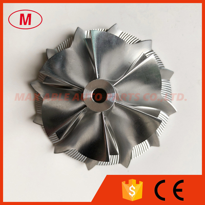 K04 reverse 43.30/56.08mm 6+6 blades high performance turbocharger billet/milling/aluminum 2618 compressor wheel
