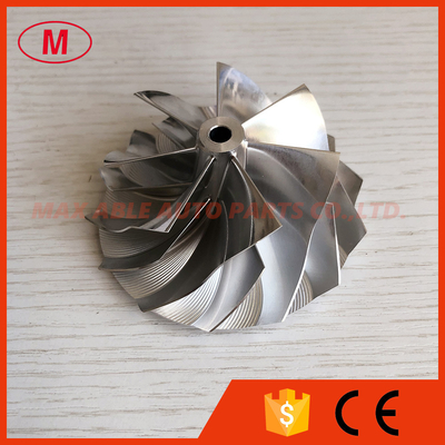 K16 reverse 59.00/76.00mm 7+7 blades high performance turbo milling/aluminum 2618/billet compressor wheel