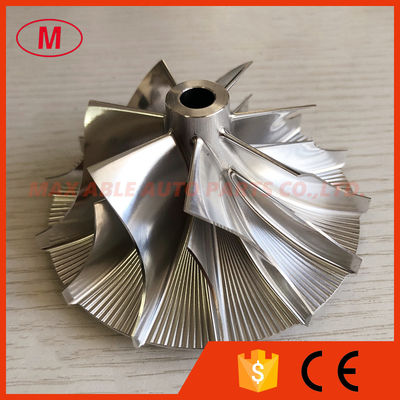 57.07/85.80mm 7+7 blades Turbo milling/aluminum 2618/billet compressor wheel Nose diameter:14.50mm