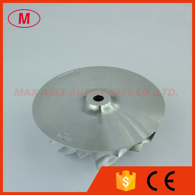 GT3037 reverse 6+6 blades 57.04/76.13mm point milling turbo milling/aluminum 2618/billet compressor wheel .