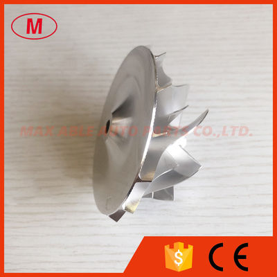 T04E 57.04/76.07mm 7+7 blades high performance turbocharger milling/aluminum 2618/billet compressor wheel