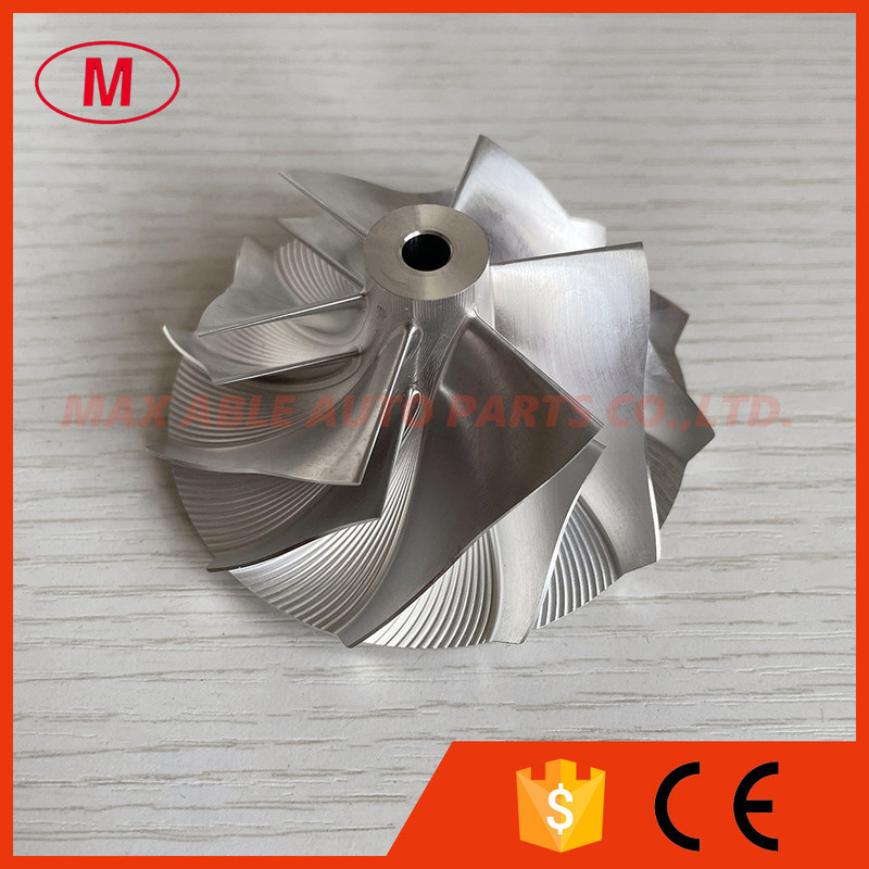CUSTOM reverse 6+6 blades 57.04/76.13mm High performance turbo milling/alumunum 2618/billet compressor wheel