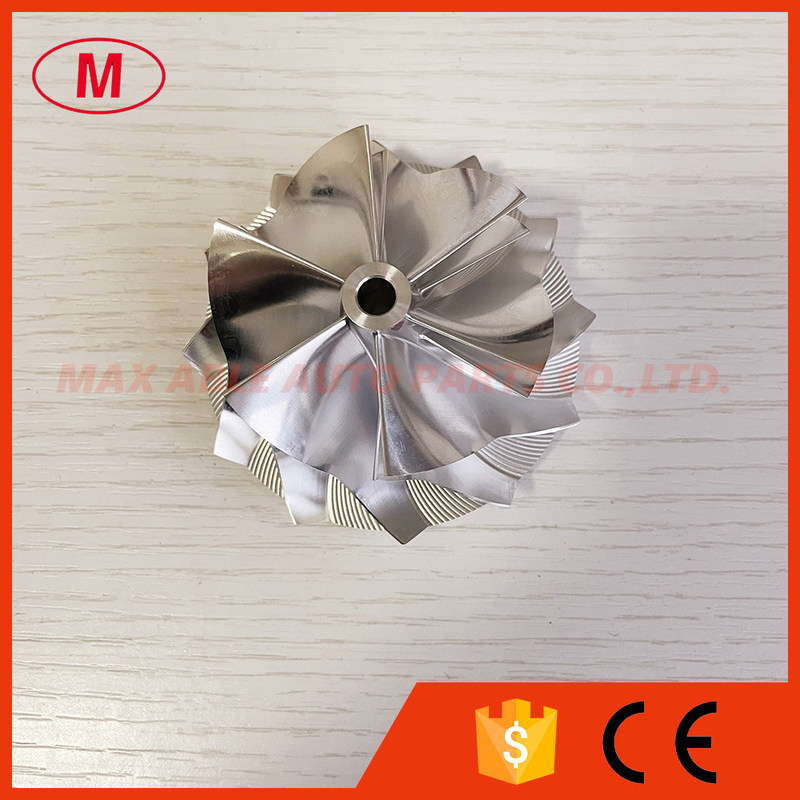 RHF55 57.00/73.04mm 6+6 blades high performance turbo aluminum 2618/milling/billet compressor wheel