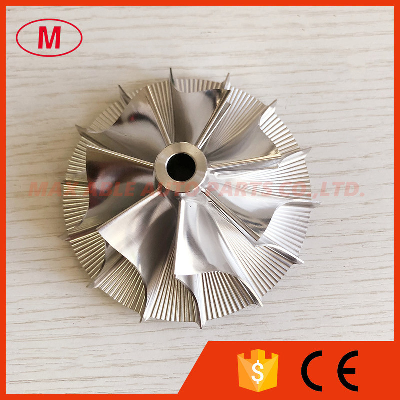 57.07/85.80mm 7+7 blades Turbo milling/aluminum 2618/billet compressor wheel Nose diameter:14.50mm