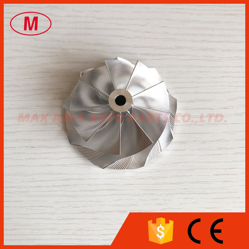 GT30 reverse 57.52/71.40mm 9+0 blades point milling milling/aluminum 2618/billet compressor wheel