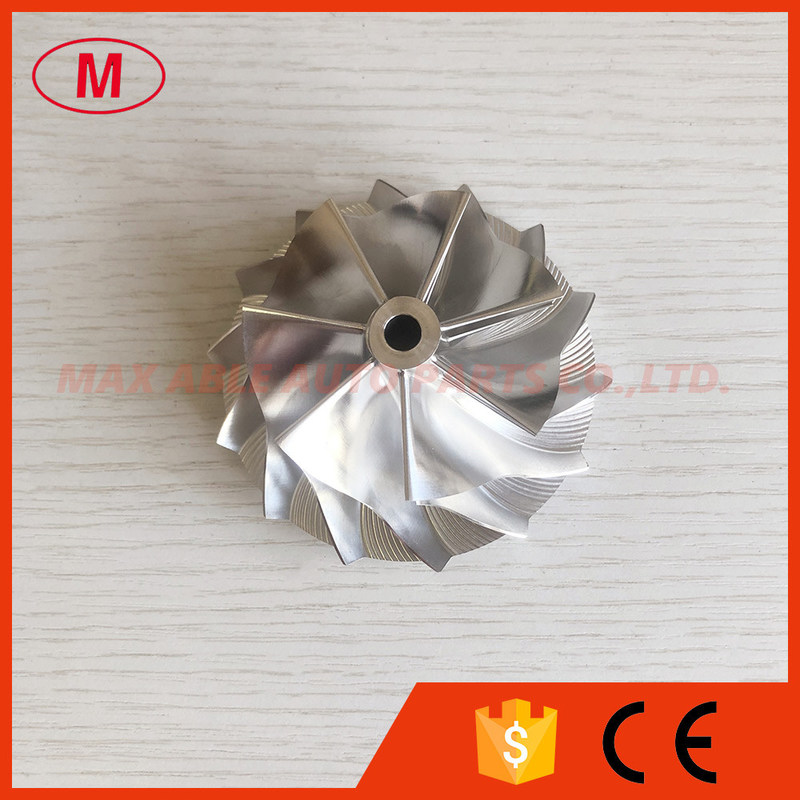 T04E 57.04/76.07mm 7+7 blades high performance turbocharger milling/aluminum 2618/billet compressor wheel